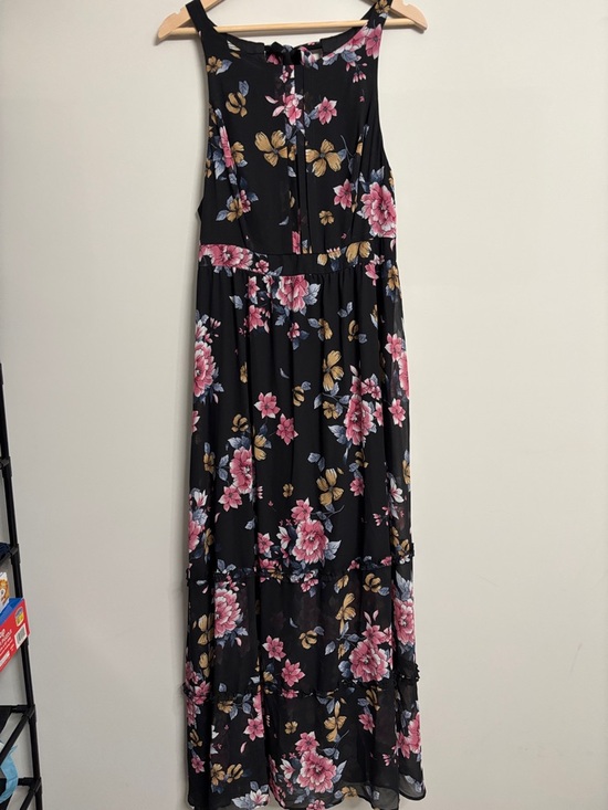 torrid Dresses & Skirts - Torrid Black Floral Maxi Dress with Pink and Gold Flowers Size 1 14-16 NWT